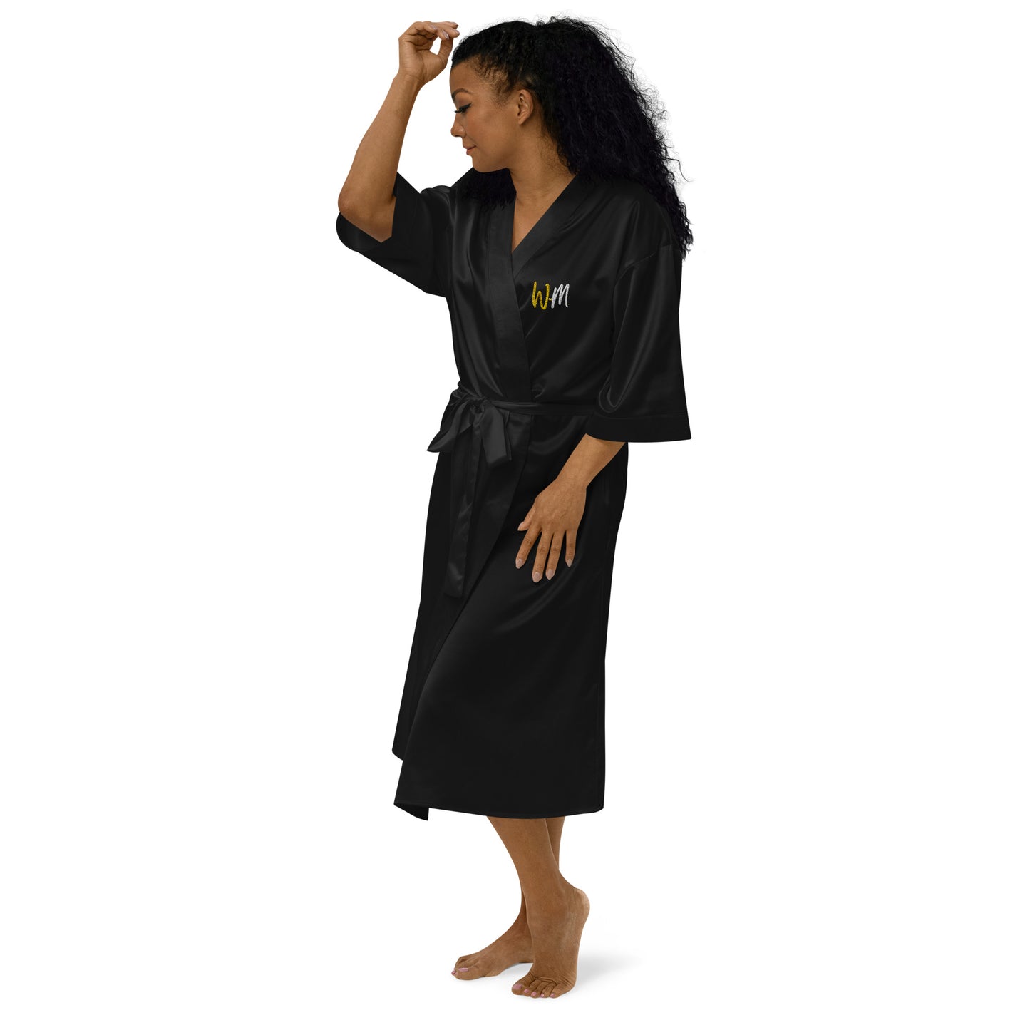 'Watch Me' Satin robe