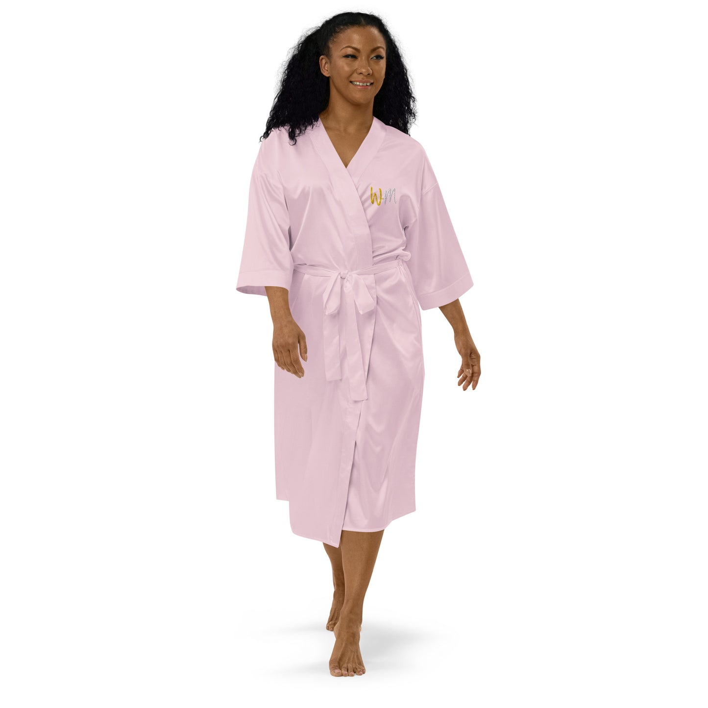 'Watch Me' Satin robe